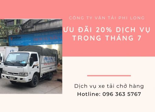 Dịch vụ chở hàng thuê Phi Long tại xã Vân Tảo