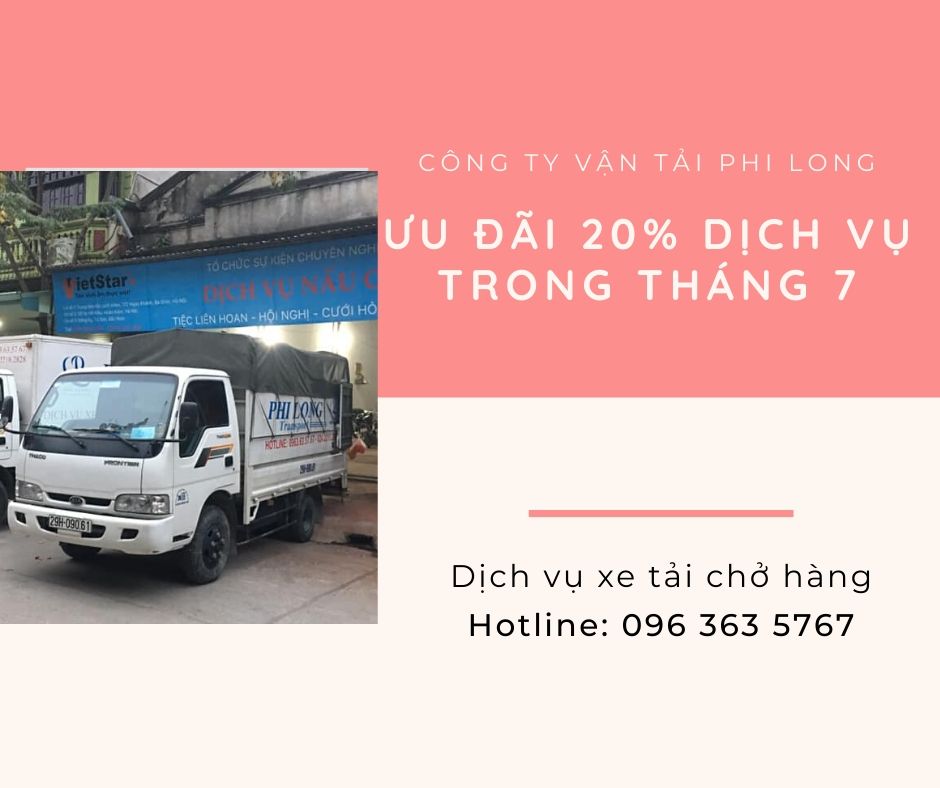 Dịch vụ chở hàng thuê Phi Long tại xã Vân Tảo